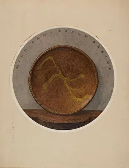Saucer Prints: Small Plate or Saucer, c. 1937. Creator: John Matulis