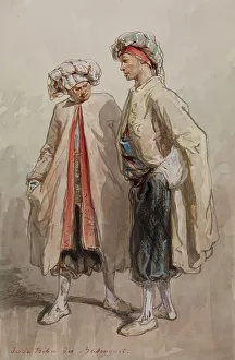 Chevallier Sulpice Guillaume Prints: Small Talk (De la tribu des Badinguet), 1861-1862. Creator: Paul Gavarni