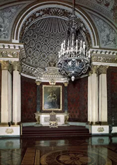 Apse Collection: The Small Throne Hall (Peter the Great Hall) in the Winter palace, 1833