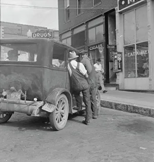 Butchers Prints: Small town - Rogers, Arkansas, 1938. Creator: Dorothea Lange