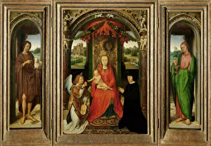 Hans 1433 40 1494 Prints: Small Triptych of St. John the Baptist, c. 1490. Artist: Memling, Hans (1433 / 40-1494)