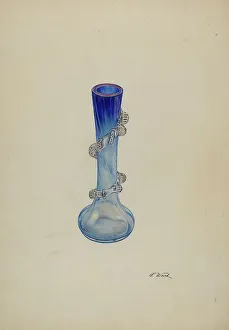 Glasswork Prints: Small Vase, c. 1938. Creator: Paul Ward