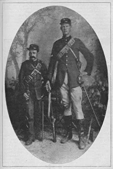 Comparison Prints: The Smallest Man and the Biggest Man in the Boer Army, 1902