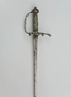 Steel Alloy Prints: Smallsword, Europe, western, c. 1640 / 60. Creator: Unknown