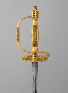 Smallsword Prints: Smallsword with Scabbard, hilt and scabbard, probably Spanish; blade, German, Solingen