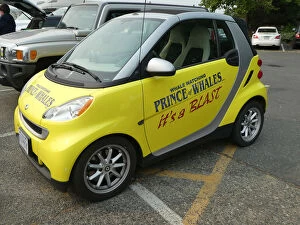 Smart car promoting whale watching business in British Columbia, Canada. Creator: Unknown