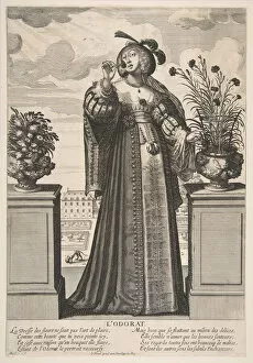 Carnation Gallery: Smell, 1635-38. Creator: Abraham Bosse