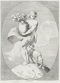 Bouchardon Edme Gallery: Smell, 1730-65. Creators: Caylus, Anne-Claude-Philippe de, Etienne Fessard