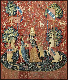 Unicorn Prints: Smell. The Lady and the Unicorn, Between 1484 and 1500. Creator: Anonymous master ()