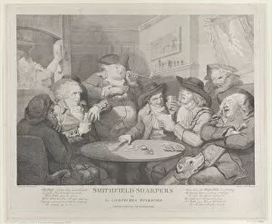 Thomas Rowlandson Gallery: Smithfield Sharpers, or the Countryman Defrauded, [April 10, 1787], reissued 1809-1816