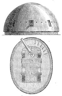 Smith's locomotive battery, 1862. Creator: Unknown