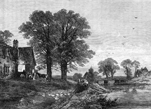 Smithy Prints: The Smithy, by the late T. Creswick, R.A. 1870. Creator: Unknown