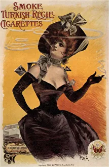 Smoke Turkish Regie Cigarettes, 1895. Artist: Paleologue (Paleologu), Jean de (1855-1942)