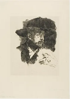 Wilhelm Leibl Prints: The Smoker, 1873/74. Creator: Wilhelm Maria Hubertus Leibl