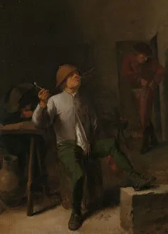 Adjusting Prints: The Smoker, c.1635-c.1640. Creator: Adriaen Brouwer