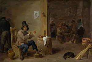 Barrels Prints: Smoker at an Inn, c1659. Creator: David Teniers II