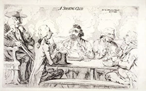 Gentlemans Club Gallery: A smoking club, House of Commons, London, 1793