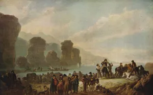 Smugglers on the Irish Coast, 1808. Artist: Julius Caesar Ibbetson