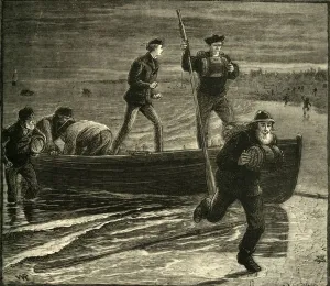 Hurrying Prints: A Smuggling Expedition, 1881. Creator: Unknown