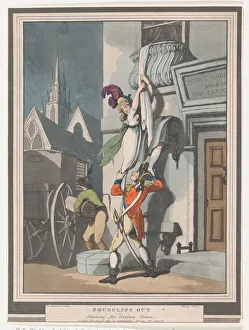 Eloping Prints: Smuggling Out, or Starting for Gretna Green, August 8, 1798. Creator: Heinrich Schutz