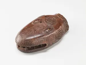 West African Prints: Snake head, 19th century. Creator: Unknown