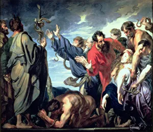 16th 17th Centuries Prints: The snake of metal, by Van Dyck
