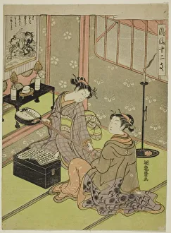 Koryusai Isoda Prints: Snake, from the series Fashionable Twelve Signs of the Zodiac (Furyu juni shi)