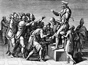 Giulio Pippi Detto Giulio Romano Prints: The Snakeholder, 16th century. Creators: Diana Mantuana, Giulio Romano
