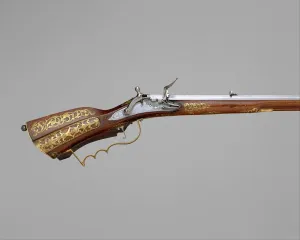 Hunting Rifle Prints: Snaphaunce Hunting Rifle, Swedish, Stockholm, dated 1722. Creator: Jonas Schertiger