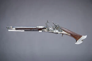 James I Gallery: Snaphaunce Pistol Made for Wilhelm, Duke of Kurland, Scottish, dated 1615