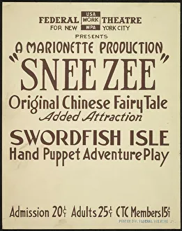 Puppets Prints: Snee Zee, New York, 1936. Creator: Unknown