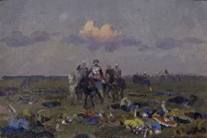 Dimitri Donskoy Gallery: On the Snipes Field. Artist: Ryabushkin, Andrei Petrovich (1861-1904)