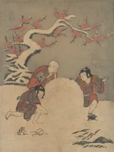 Snowball Prints: The Snow Ball, 1770. 1770. Creator: Suzuki Harunobu
