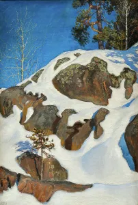 Images Dated 21st November 2017: Snow on the cliffs, 1901