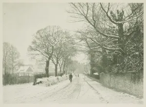 Stone Wall Prints: Snow on a country road. From the album: Photograph album - England