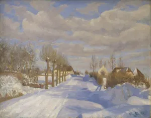 Pollarded Prints: Snow-Covered Highroad in the Sunshine, 1895. Creator: Fritz Syberg