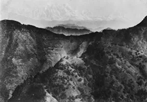 Chakrata Gallery: Snow on the Himalayas, taken from Chakrata, 1917
