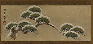 Kenzan Ogata Prints: Snow-laden Pine Boughs, Edo period, 18th century. Creator: Ogata Kenzan