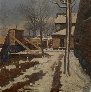 Snow on Linkeroever, c1890s. Creator: Charles Mertens