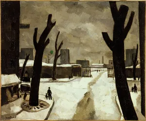 Pollarded Prints: Snow (Porte de la Plaine), 1926, 1926. Creator: Louis Robert Antral