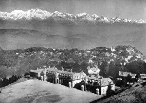 Burlington Smith Gallery: The Snow Range and Darjeeling from above St Pauls School, West Bengal, India, c1910