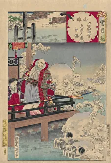 Chikanobu Prints: Snow in Rokuhara, 1884. Creator: Chikanobu, Toyohara (Yoshu) (1838-1912)