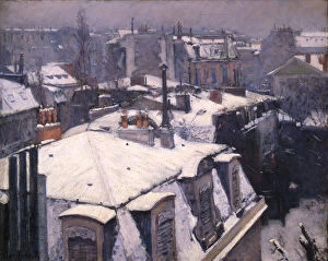 Images Dated 10th November 2005: Snow on Roofs, 1878. Artist: Gustave Caillebotte
