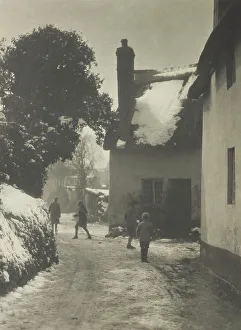 Photograph Album Prints: [Snow on roofs, back street]. From the album: Photograph album - England