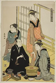 Rice Wine Prints: Snow, from the series Snow, Moon, and Flowers of the Floating World (Ukiyo... c)