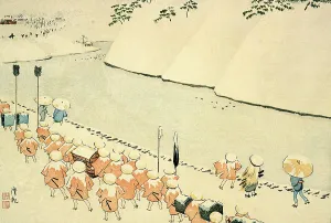 Palanquin Prints: Snow at Soto-Sakurada, Kasumigaseki, c1884. Creator: Kobayashi Kiyochika