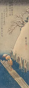 Snow on the Sumida River, ca. 1835. ca. 1835. Creator: Ando Hiroshige