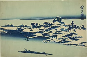 Eisen Ikeda Gallery: Snow on the Sumida River, Japan, early 1830s. Creator: Ikeda Eisen