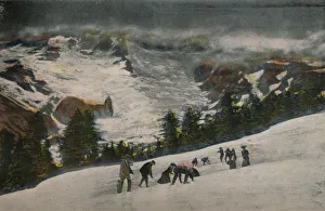 Snowballing in Paradise Valley in Midsummer, Mt. Rainier National Park, c1916. Artist: Asahel Curtis