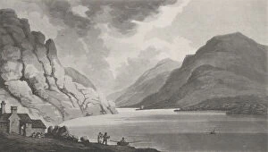Journey Gallery: Snowdon from Llanberris Lake, from 'Remarks on a Tour to North and South Wales, 1799